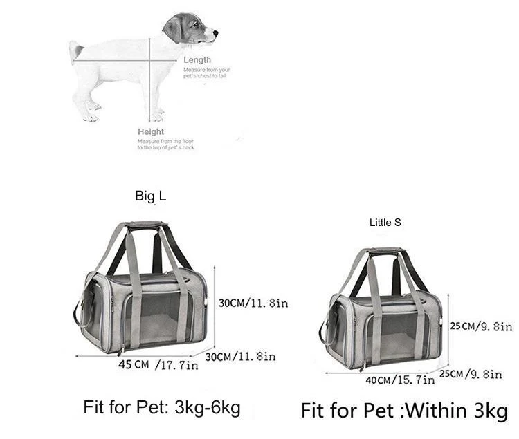 Pet Carrier Bag Soft Sided Portable Folding Airline Travel Approved Bag 1252 - Image 6