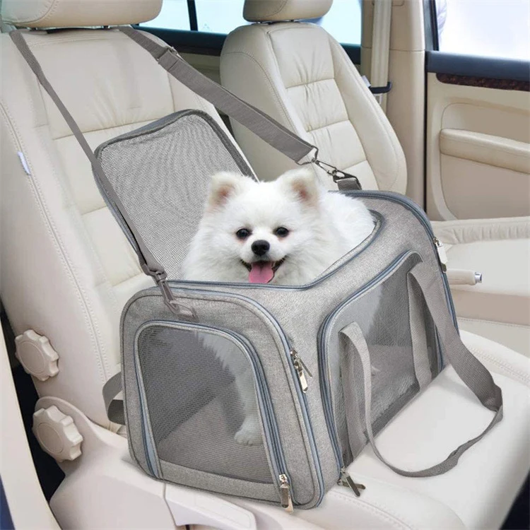 Pet Carrier Bag Soft Sided Portable Folding Airline Travel Approved Bag 1252 - Image 2