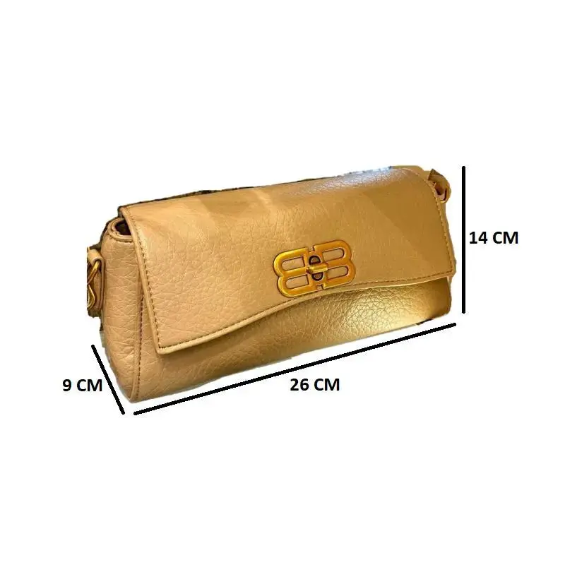 Autumn Letter Lock Buckle Chain Design Flap Crossbody Bag for Women 2417 - Image 2