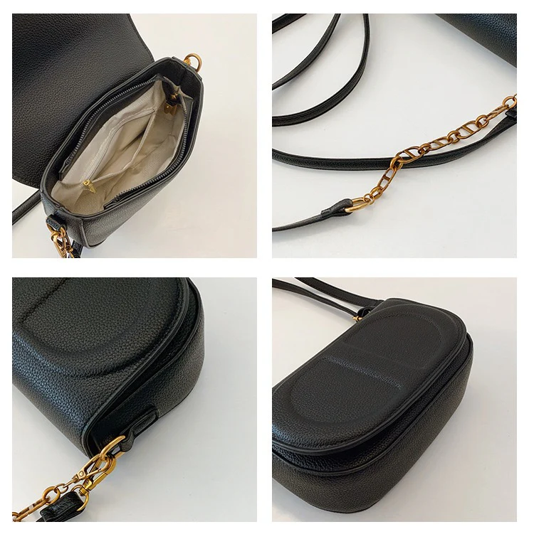Chic Gold Chain Crossbody Bag 1091 - Image 3