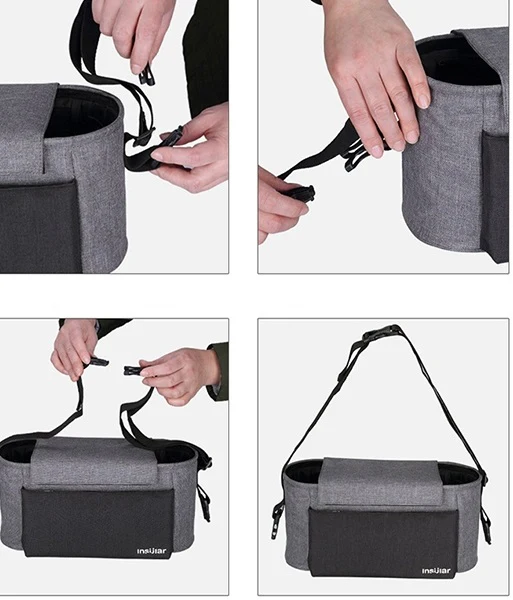Grey Diaper Bag, Baby bag, Nappy Changing Bag 4183 - Image 7