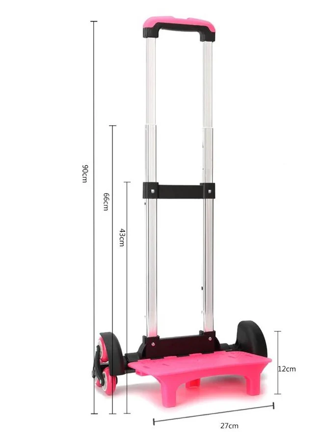 Black Kid Trolley for Backpack: Expandable 2-Wheel School Bag Luggage with High-Function Chariot Rod - Item 156 - Image 4