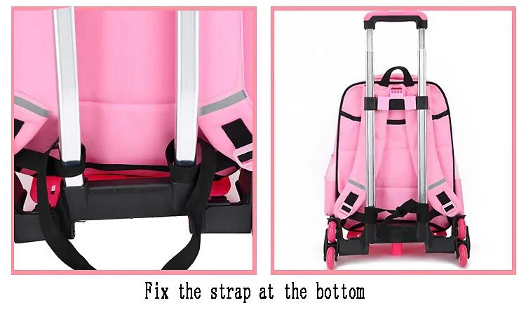 Black Kid Trolley for Backpack: Expandable 2-Wheel School Bag Luggage with High-Function Chariot Rod - Item 156 - Image 5