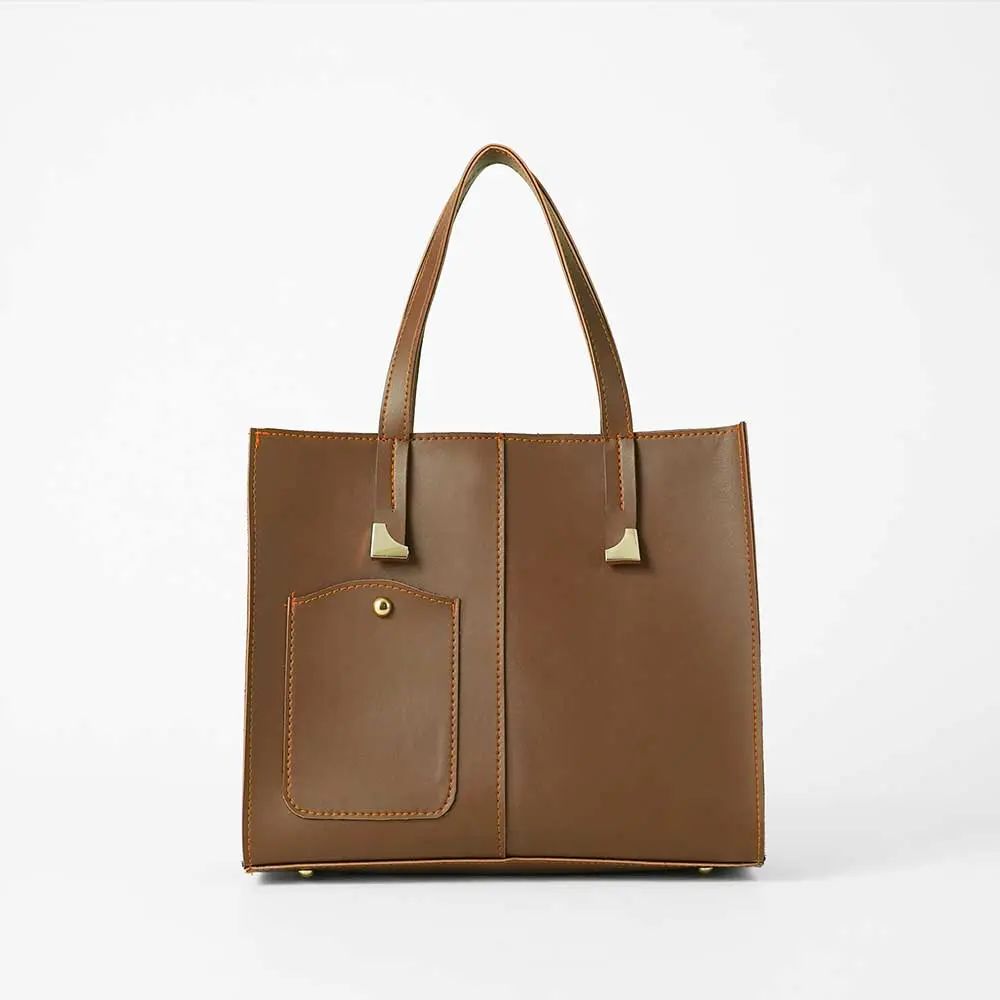 Brown Womens Tote Bag 564 - Image 3