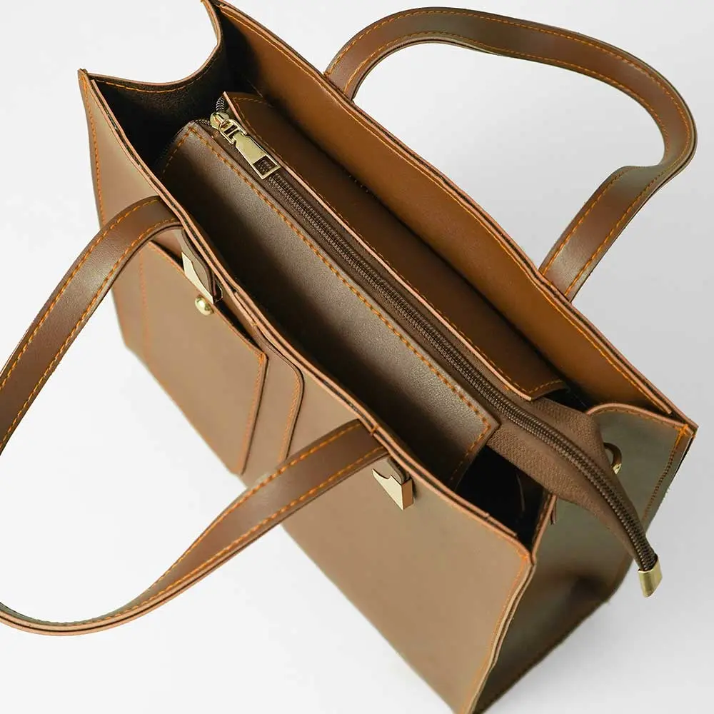 Brown Womens Tote Bag 564 - Image 5