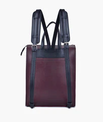 Dark Brown Leather Backpacks For women-Chic Zipper Closure Backpack 557-2 - Image 4