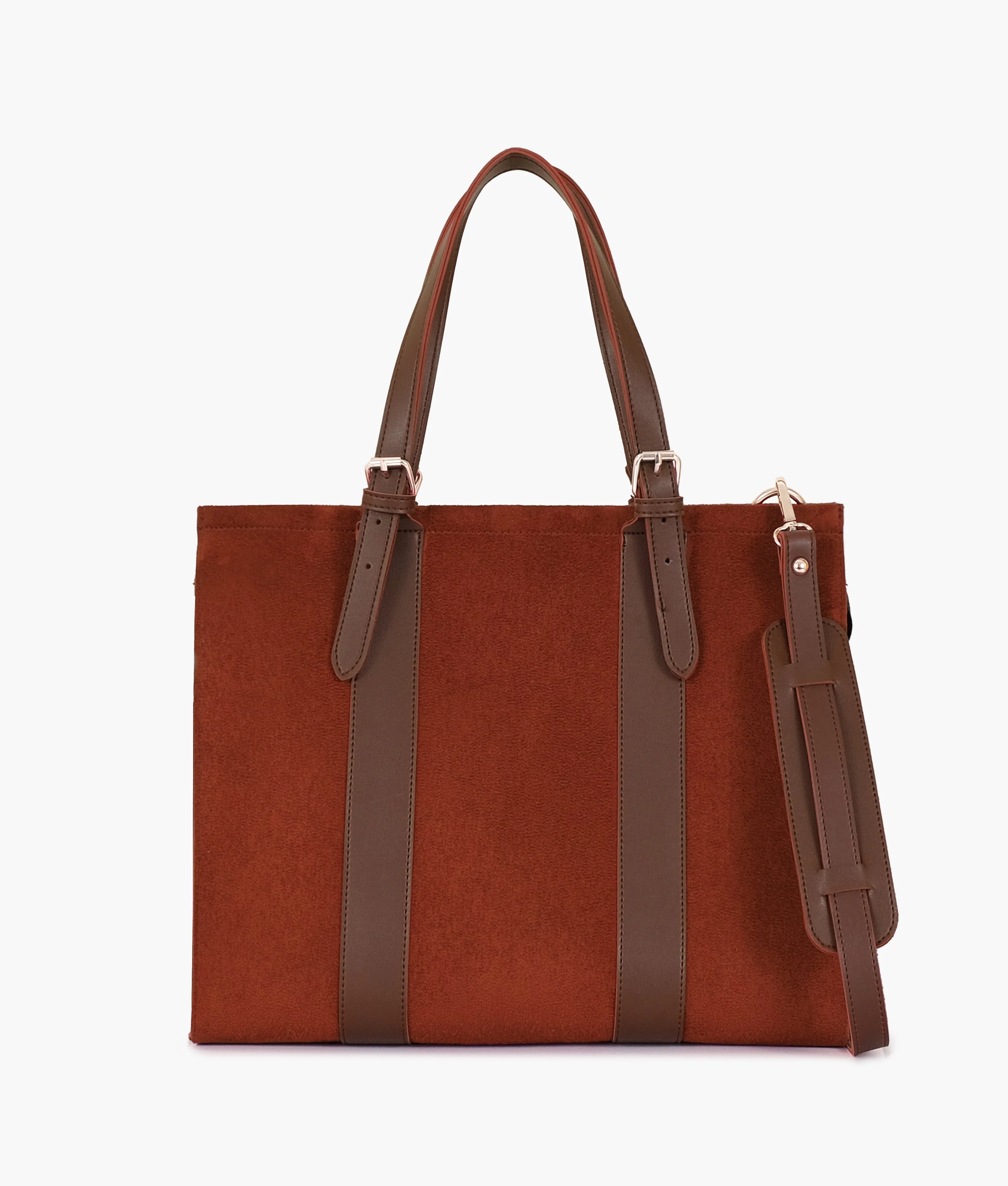 Dark Brown Suede Laptop Bag With Sleeve 612 - Image 2
