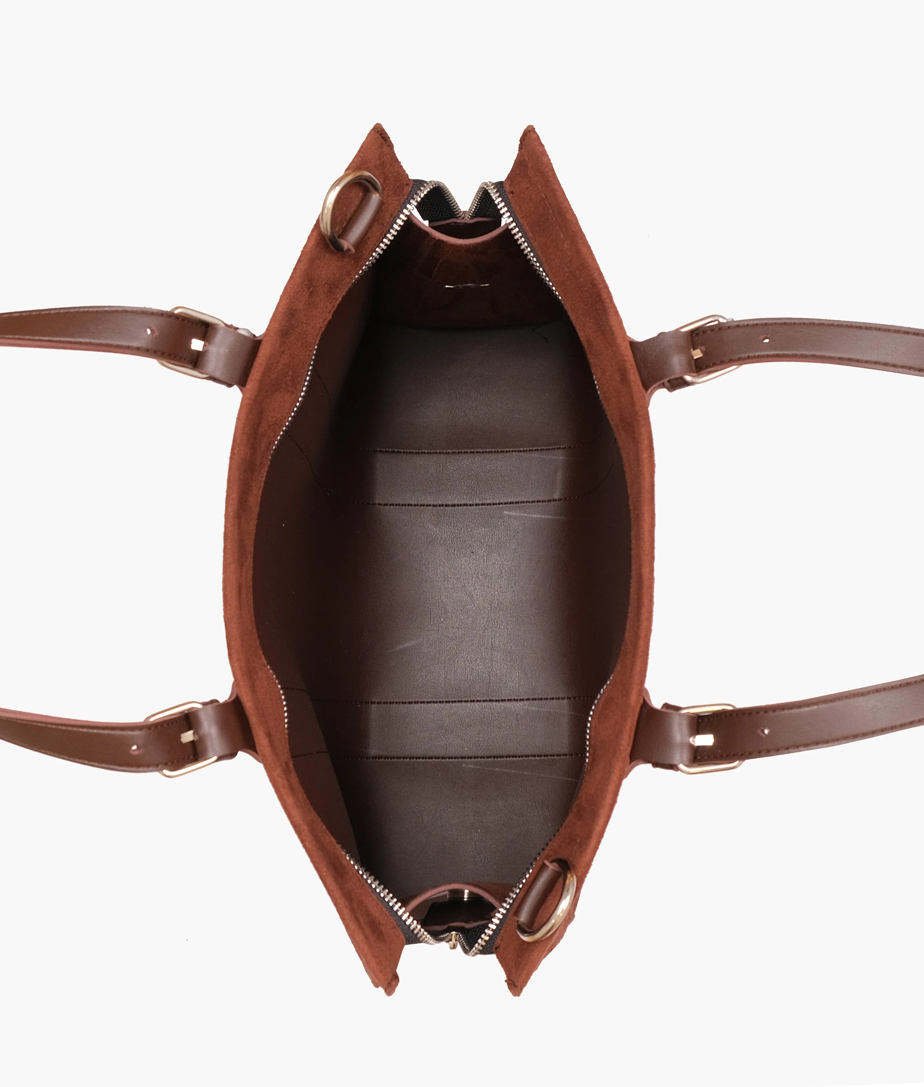 Dark Brown Suede Laptop Bag With Sleeve 612 - Image 6