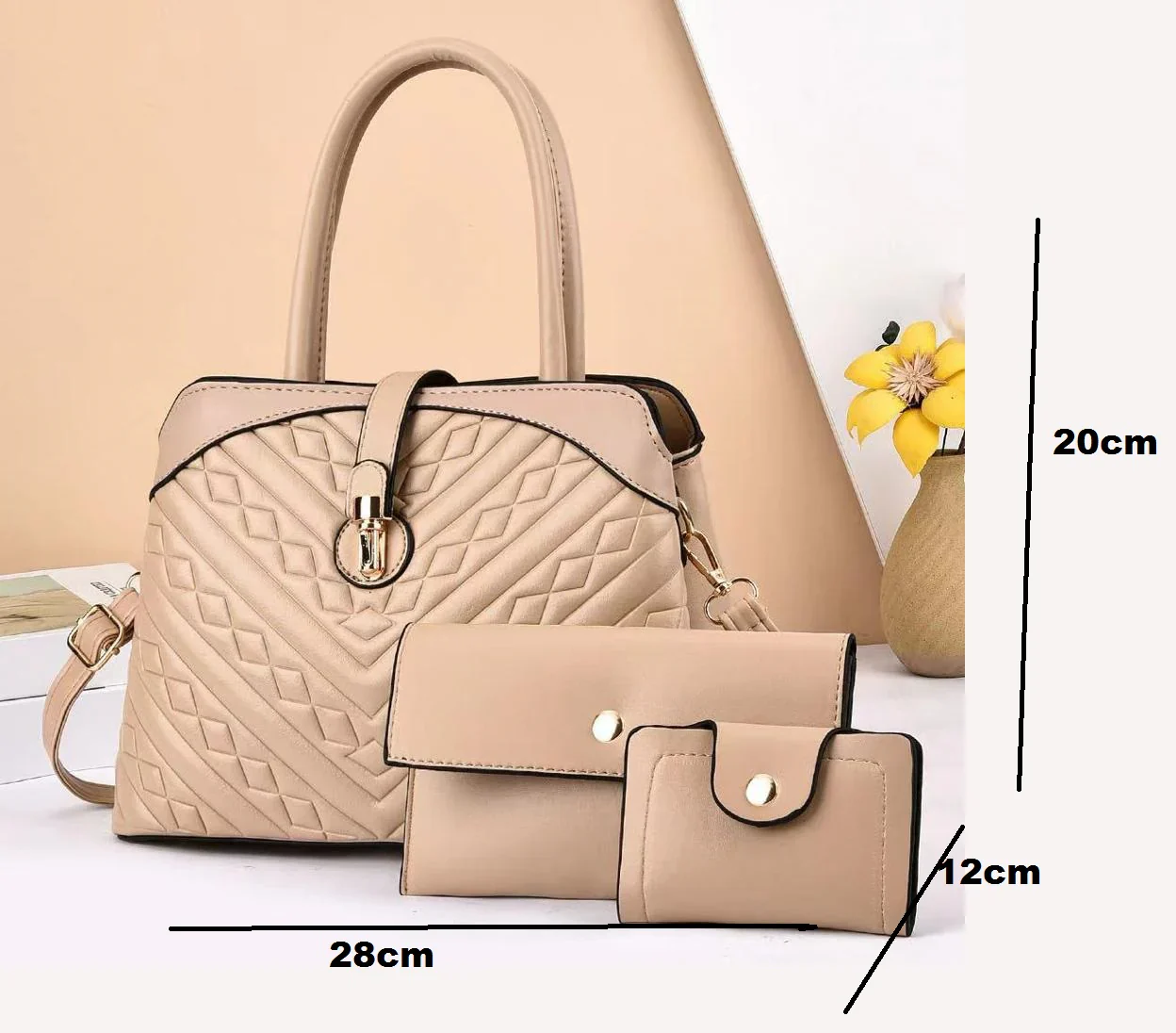 3pcs Set Trendy Women Handbag 207-7 - Image 3