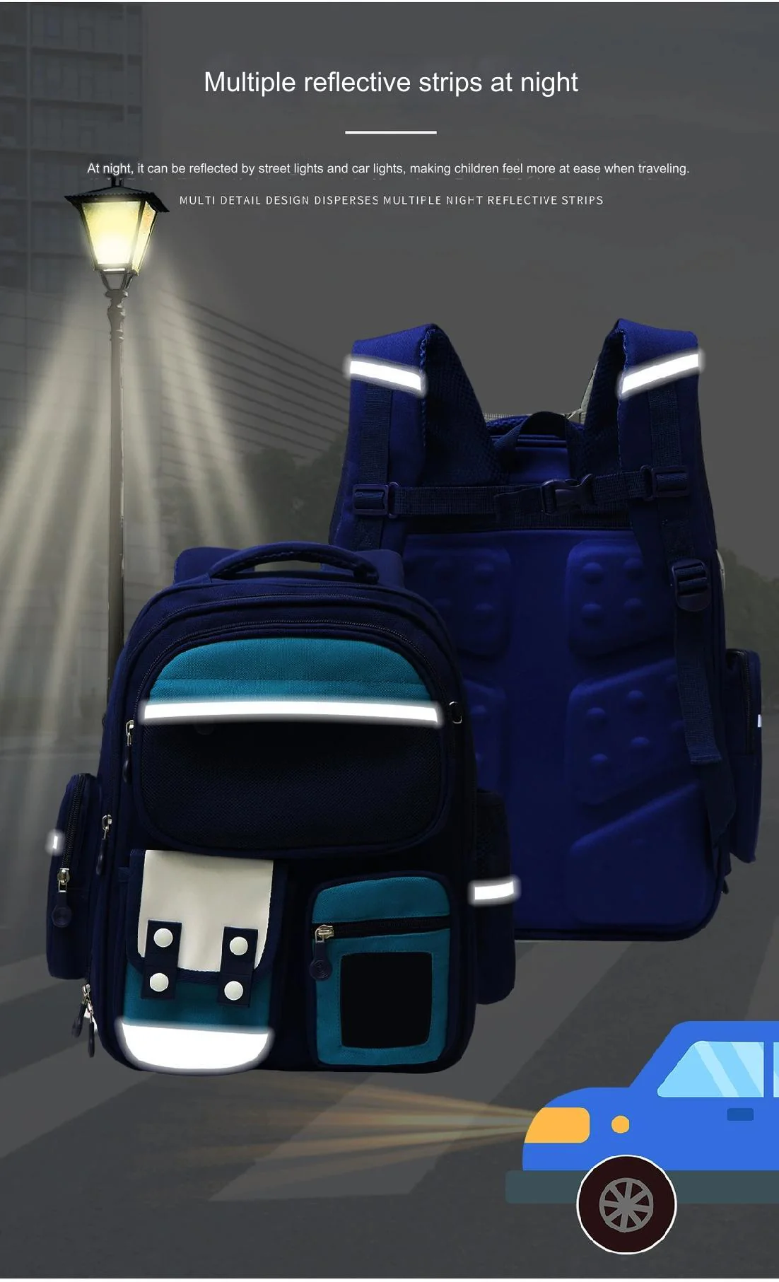 High Quality Durable Large Capacity School Backpack for Students 4079 - Image 12