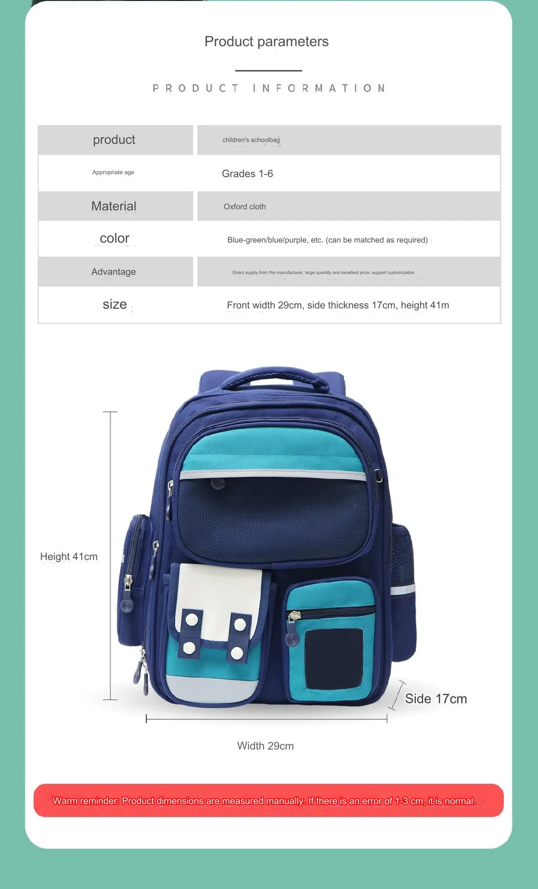 High Quality Durable Large Capacity School Backpack for Students 4079 - Image 4