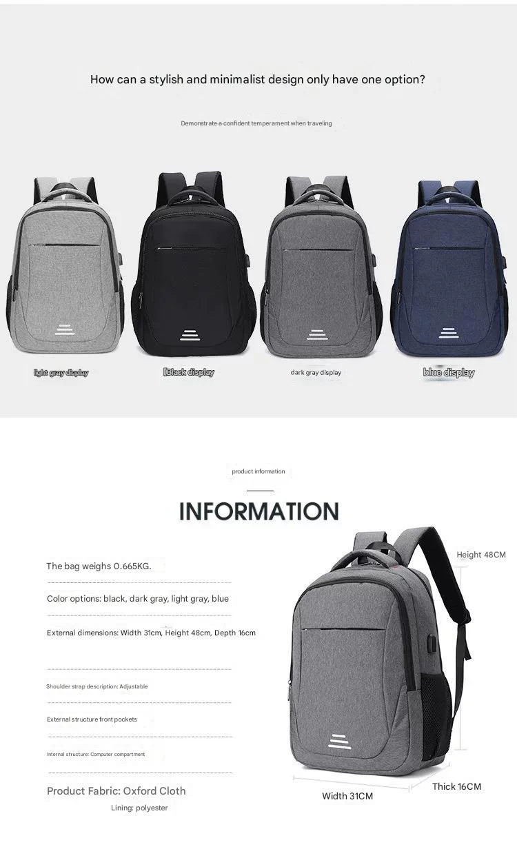 Elegant Casual Backpack – Practical & Trendy for All Occasions ZK407 - Image 4
