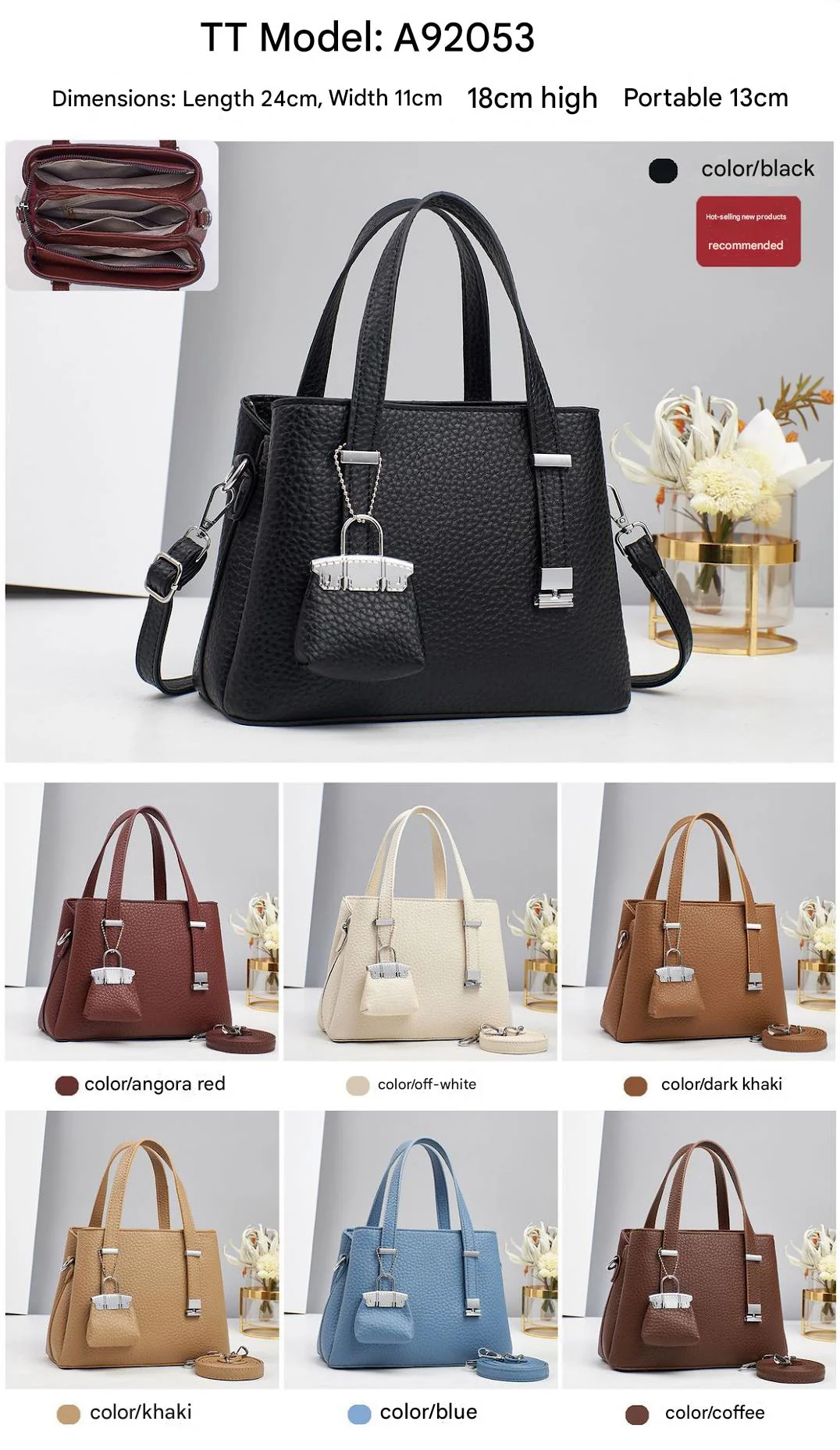 Elegant Handbag with Detachable Strap ( watch video before video) 9836 - Image 2