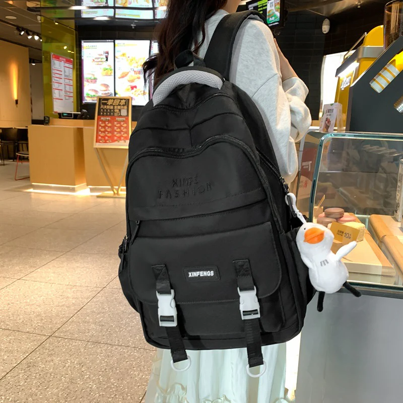 Elementary School, Junior High School, High School, and University, Large-Capacity Backpacks, Simple Backpacks for Women ZK409 - Image 2