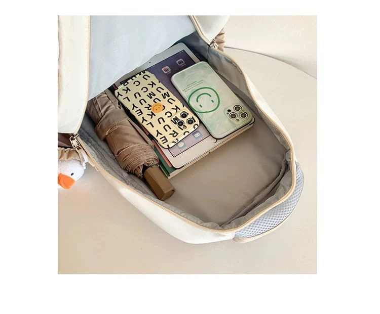 Elementary School, Junior High School, High School, and University, Large-Capacity Backpacks, Simple Backpacks for Women ZK409 - Image 11