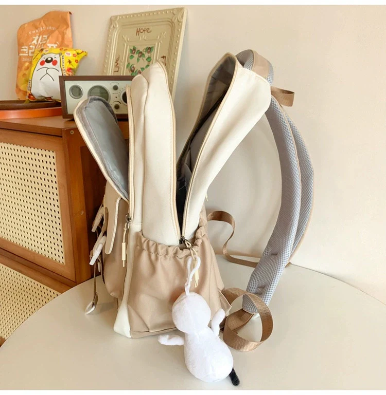 Elementary School, Junior High School, High School, and University, Large-Capacity Backpacks, Simple Backpacks for Women ZK409 - Image 7