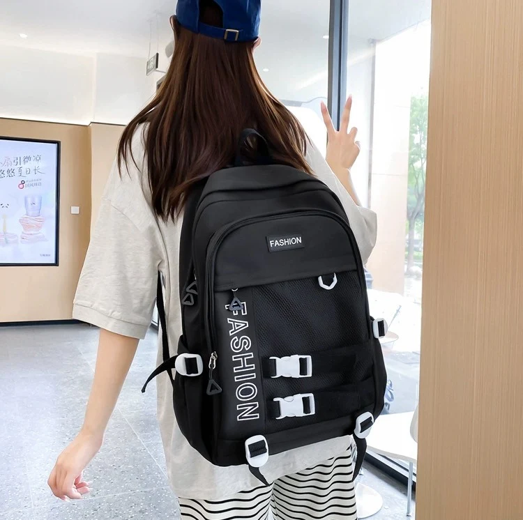 Fashion Canvas Korean Backpack 802-1 - Image 2