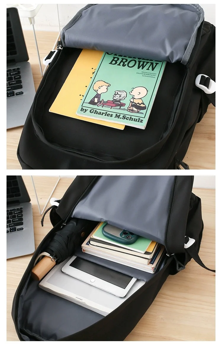Fashion Canvas Korean Backpack 802-1 - Image 6