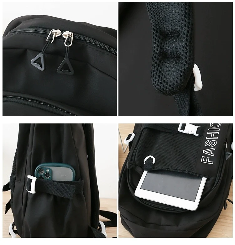 Fashion Canvas Korean Backpack 802-1 - Image 7