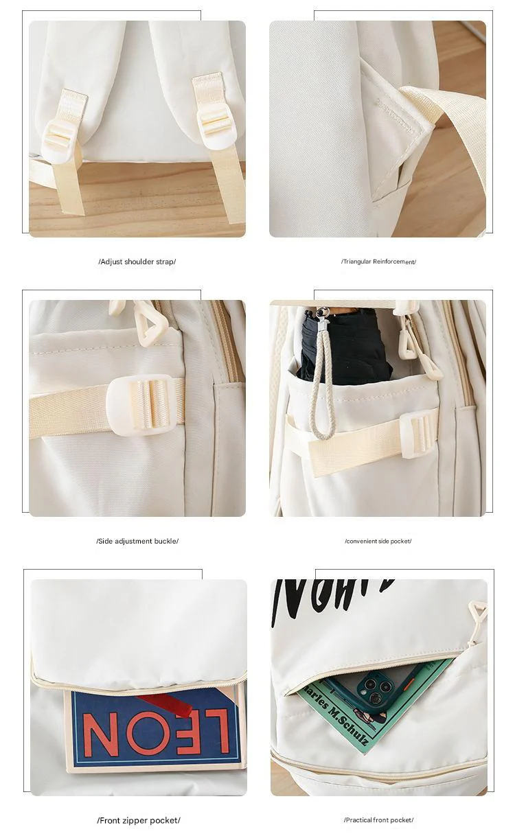 Fashion Canvas Korean Backpack 802 - Image 7