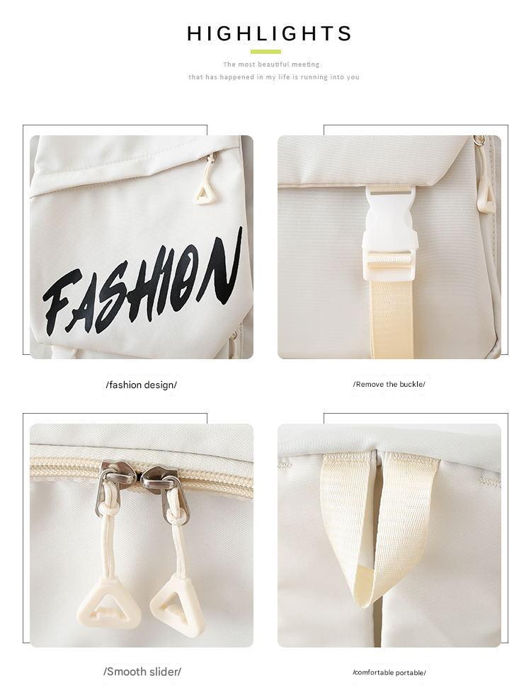Fashion Canvas Korean Backpack 802 - Image 8