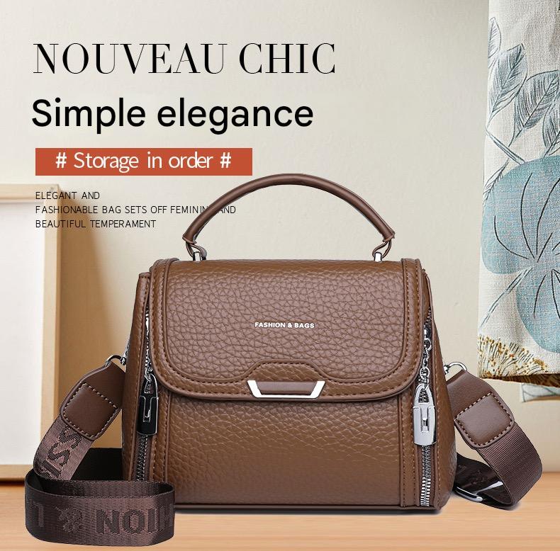 Fashionable Leather Handbag with Modern Design – Elevate Your Look 8219-2830 - Image 14