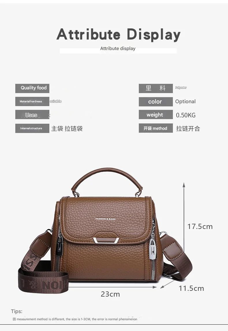 Fashionable Leather Handbag with Modern Design – Elevate Your Look 8219-2830 - Image 15