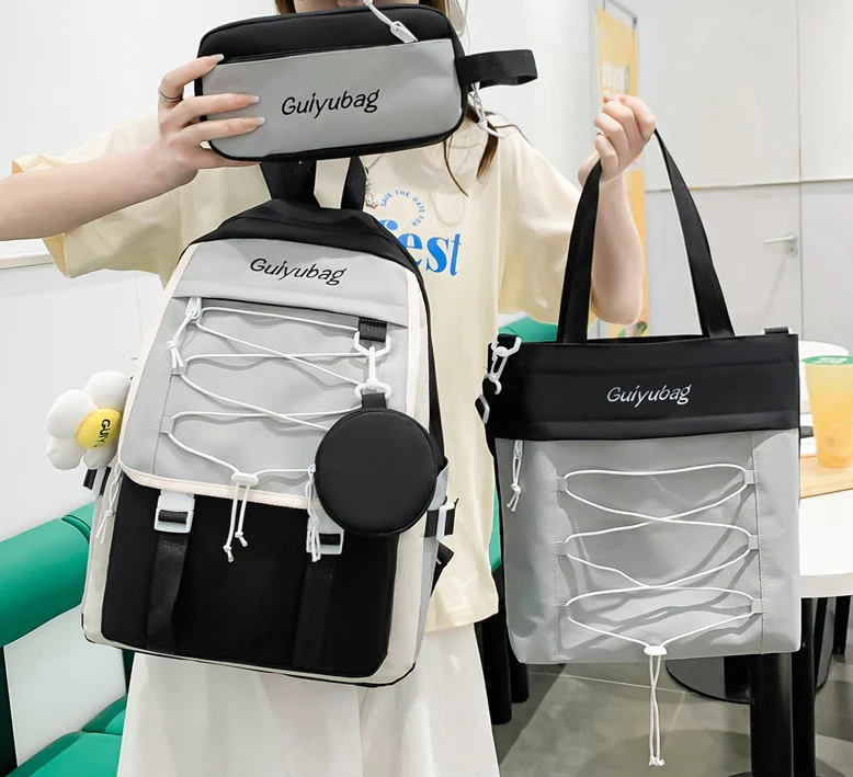 4 Pcs Set Backpack for Girls MJ16 - Image 2