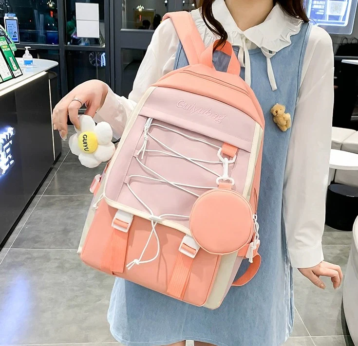 4 Pcs Set Backpack for Girls MJ16 - Image 3