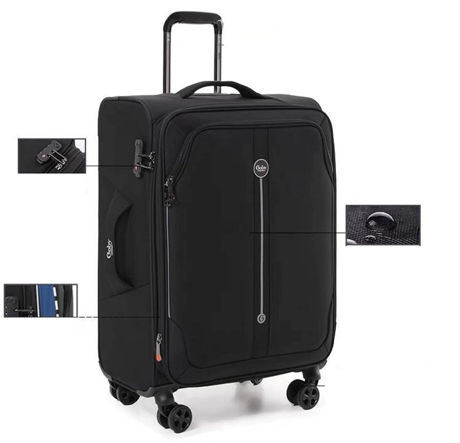 Goby London Carry-On Luggage Suitcase 3Pcs Sets On Wheels Oxford Luggage 3005 - Image 6