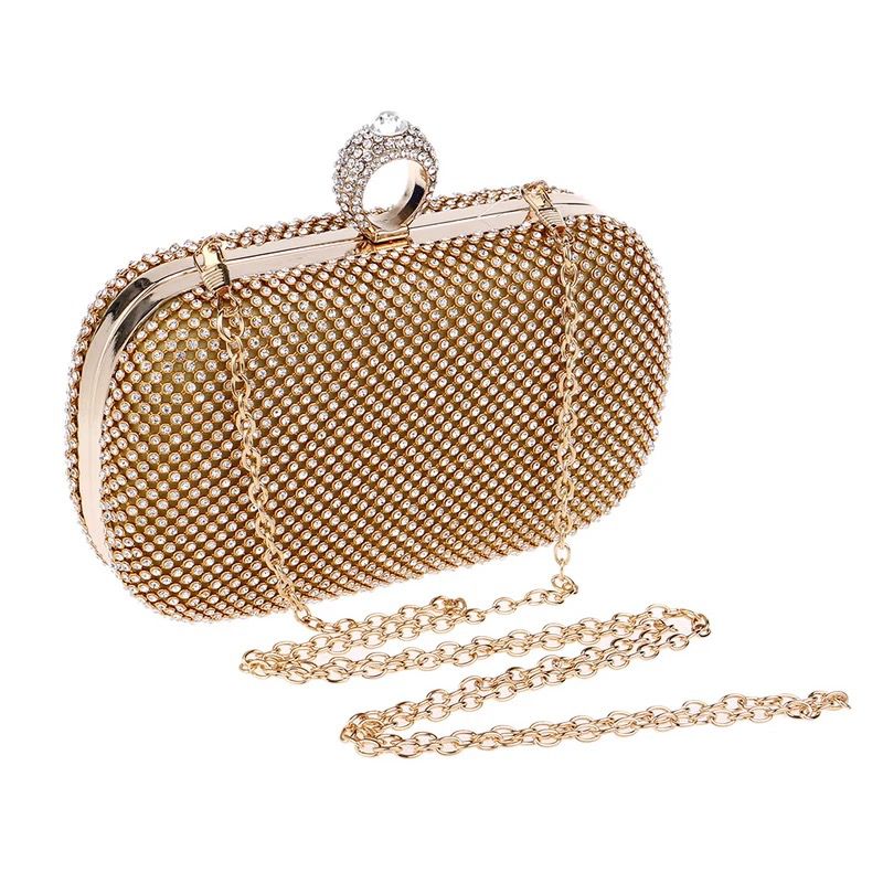 Golden Latest Stylo Bridal Clutch For Women 5002 - Image 4