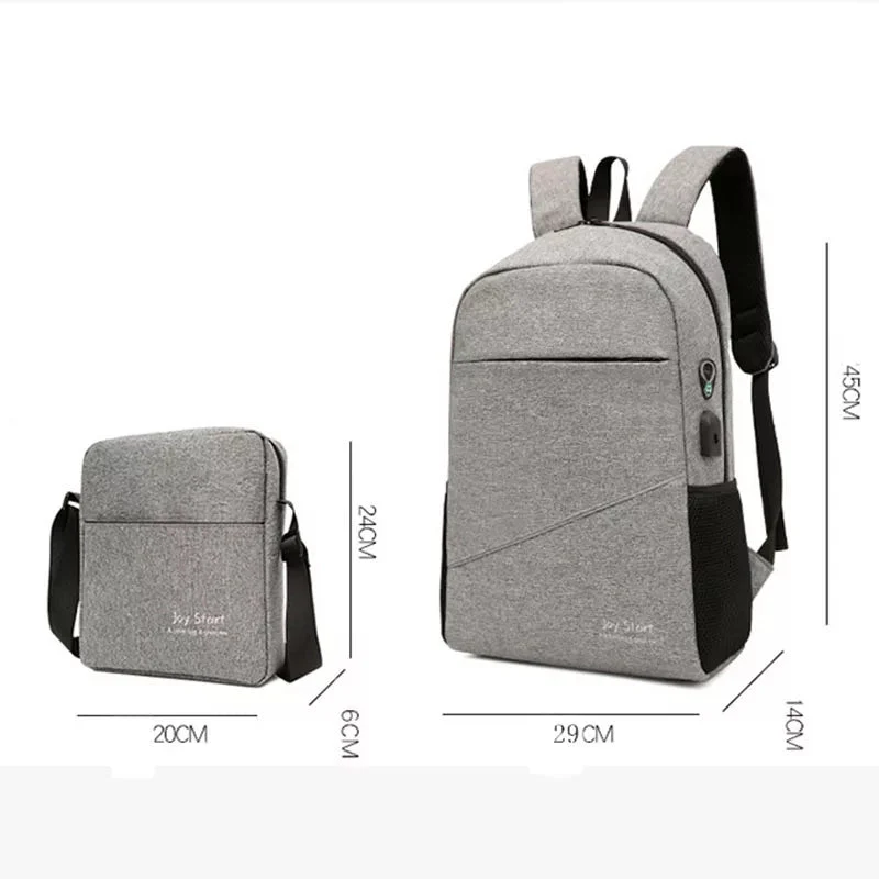 Grey 3 in 1 Laptop Backpack For Men & Women Without USB Port 2003 - Image 5