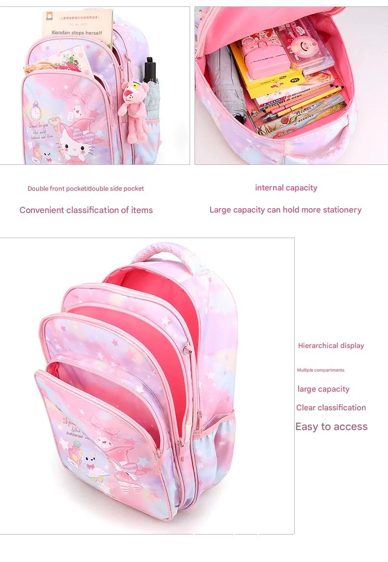 Pink Cartoon Kids Backpack with Fairy Tale Design MJ14 - Image 9