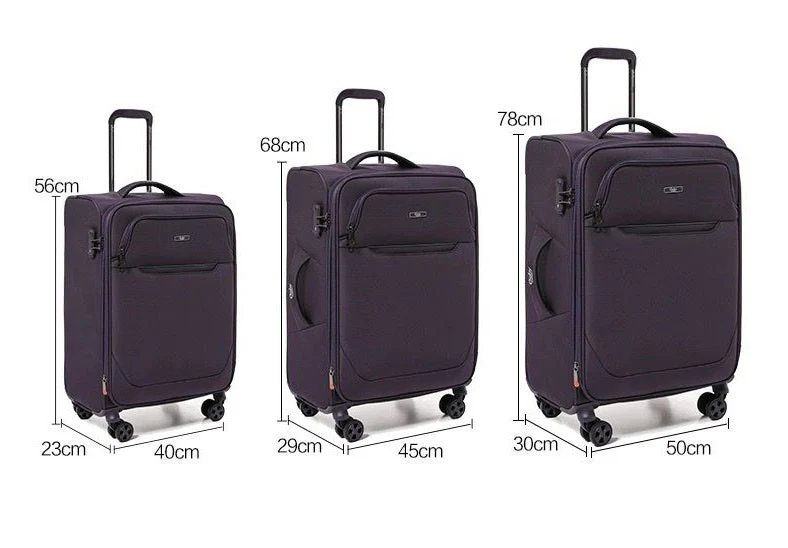 Grey Goby London Carry-On Luggage Suitcase 3Pcs Sets On Wheels Oxford Luggage 3006 - Image 4