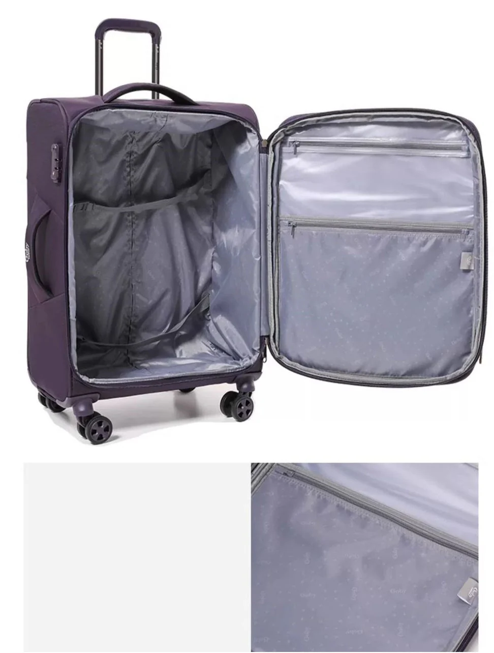Grey Goby London Carry-On Luggage Suitcase 3Pcs Sets On Wheels Oxford Luggage 3006 - Image 5