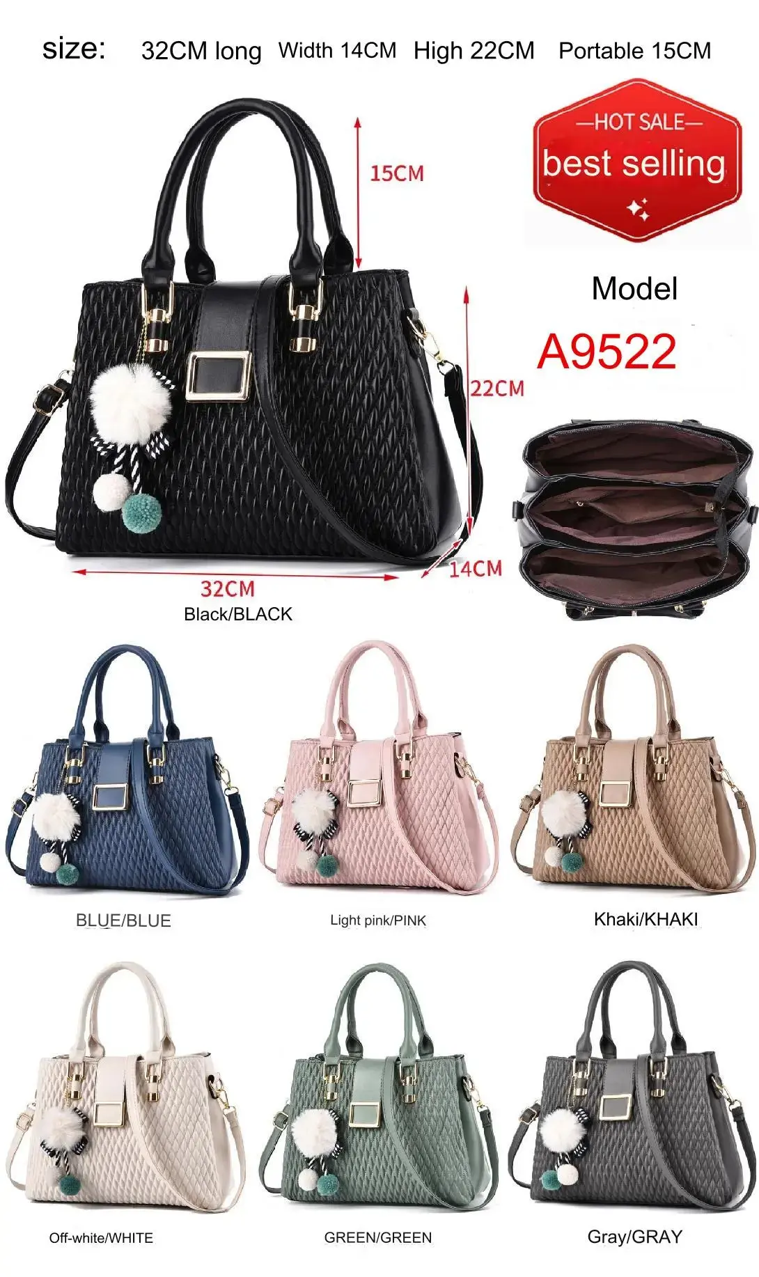 Black Handbag For Girls 082-2 - Image 2