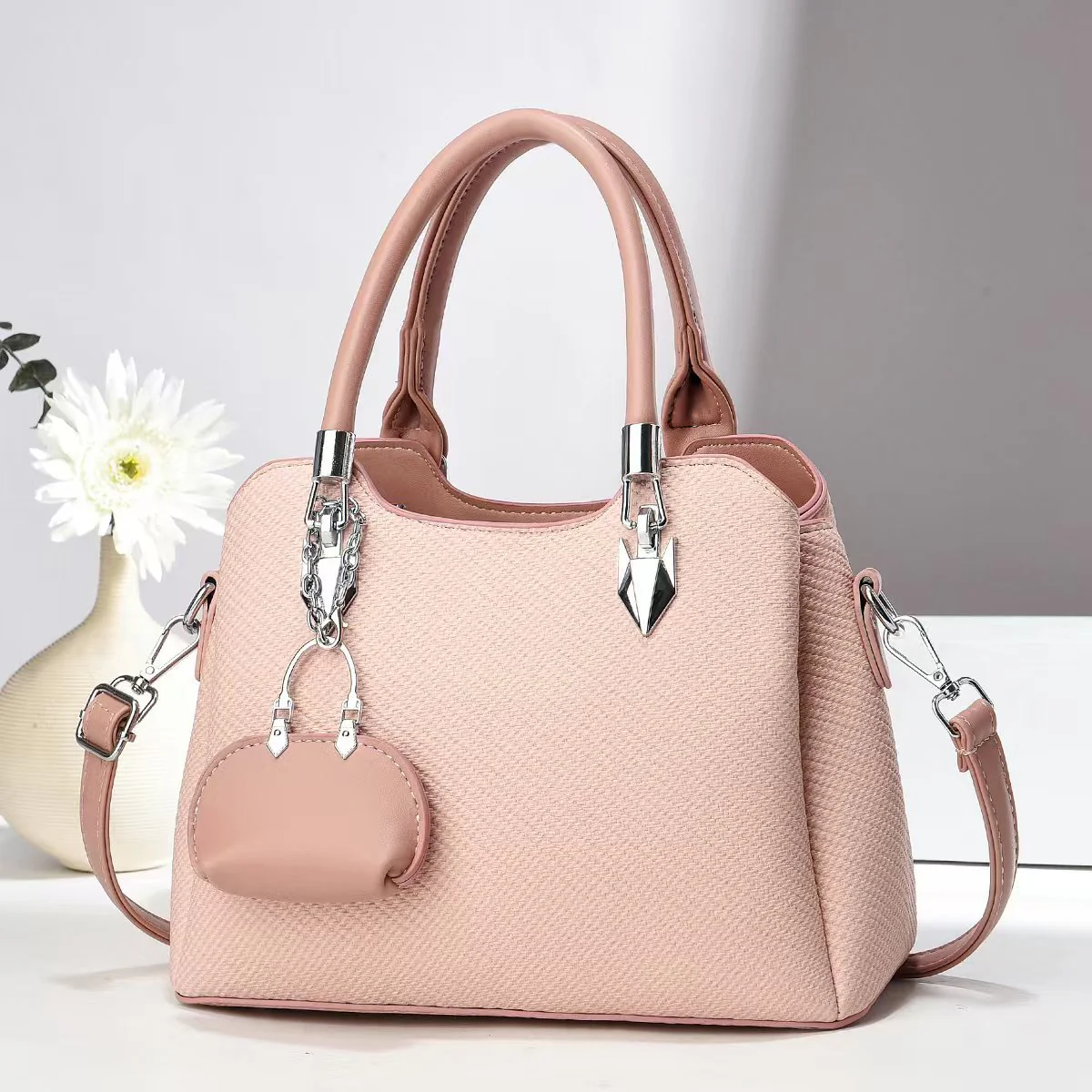 Handbag with KeyChain– Stylish Shoulder & Crossbody Bag for Women 9902-8
