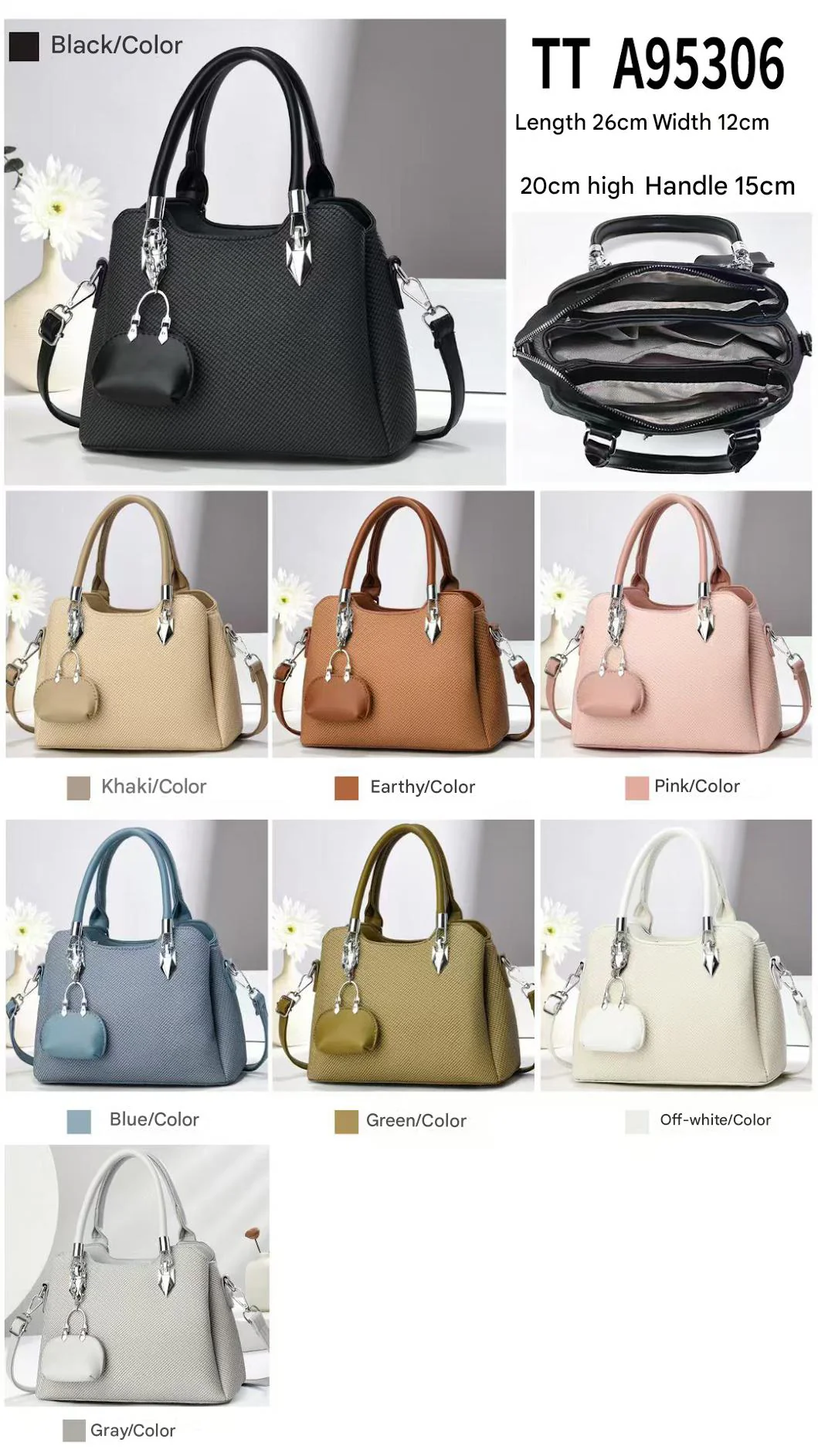 Handbag with KeyChain– Stylish Shoulder & Crossbody Bag for Women 9902-8 - Image 3