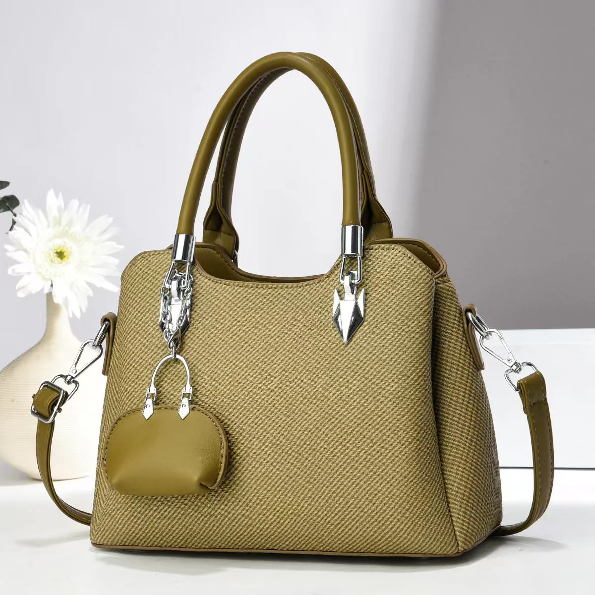 Handbag with KeyChain– Stylish Shoulder & Crossbody Bag for Women 9902-8