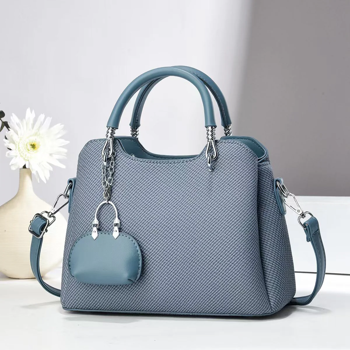 Handbag with KeyChain– Stylish Shoulder & Crossbody Bag for Women 9903-8