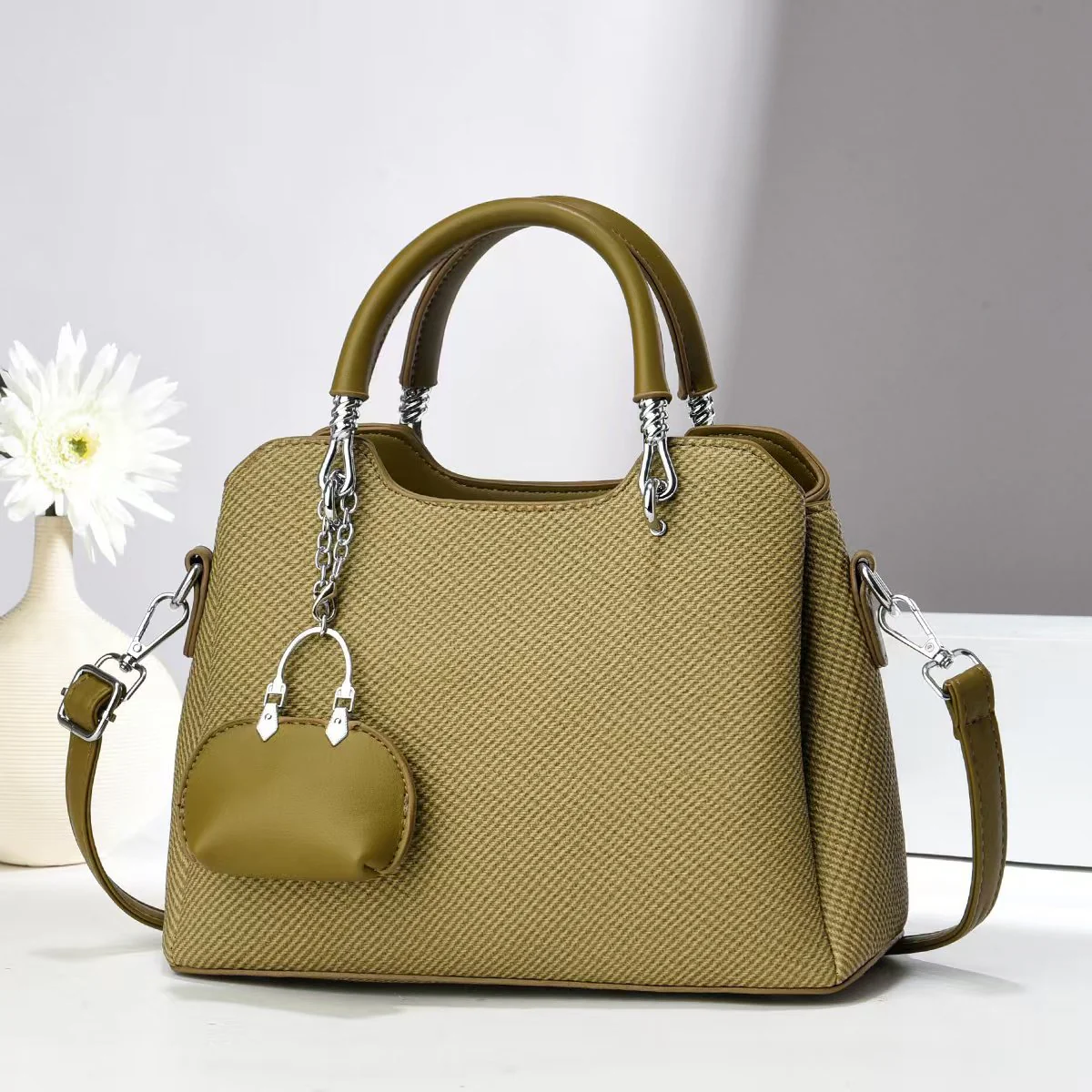 Handbag with KeyChain– Stylish Shoulder & Crossbody Bag for Women 9903-8