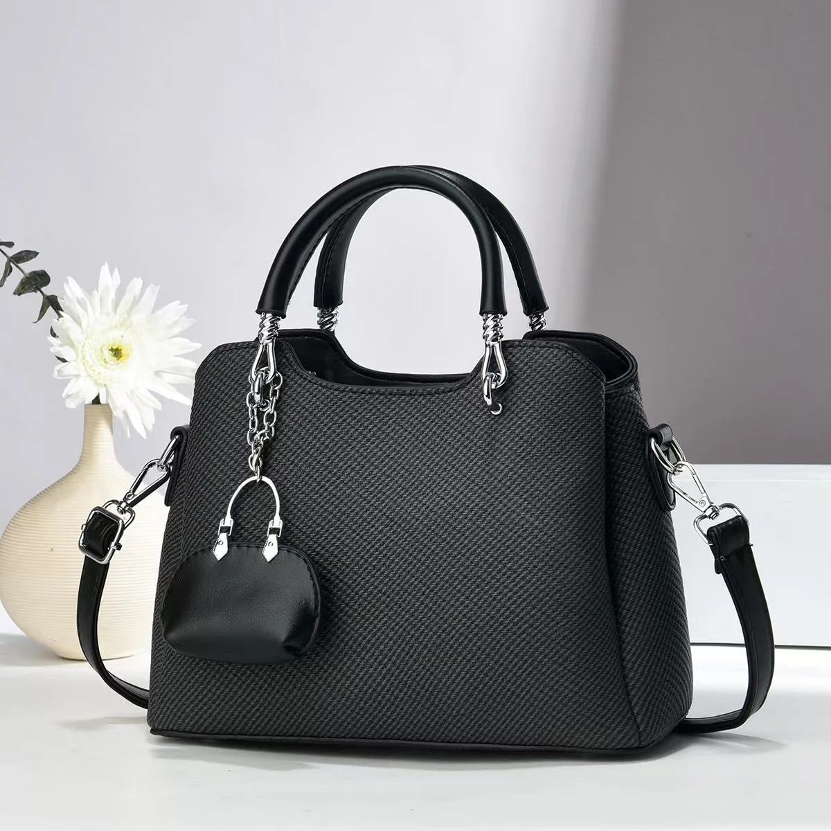Handbag with KeyChain– Stylish Shoulder & Crossbody Bag for Women 9903-8