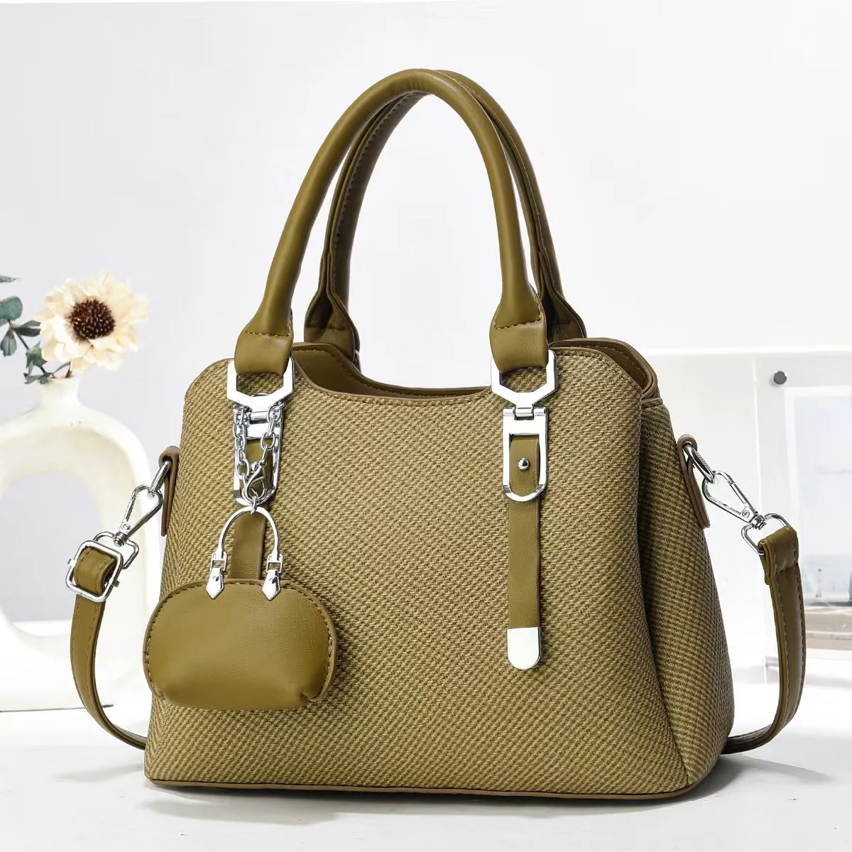Handbag with KeyChain– Stylish Shoulder & Crossbody Bag for Women 9905-8