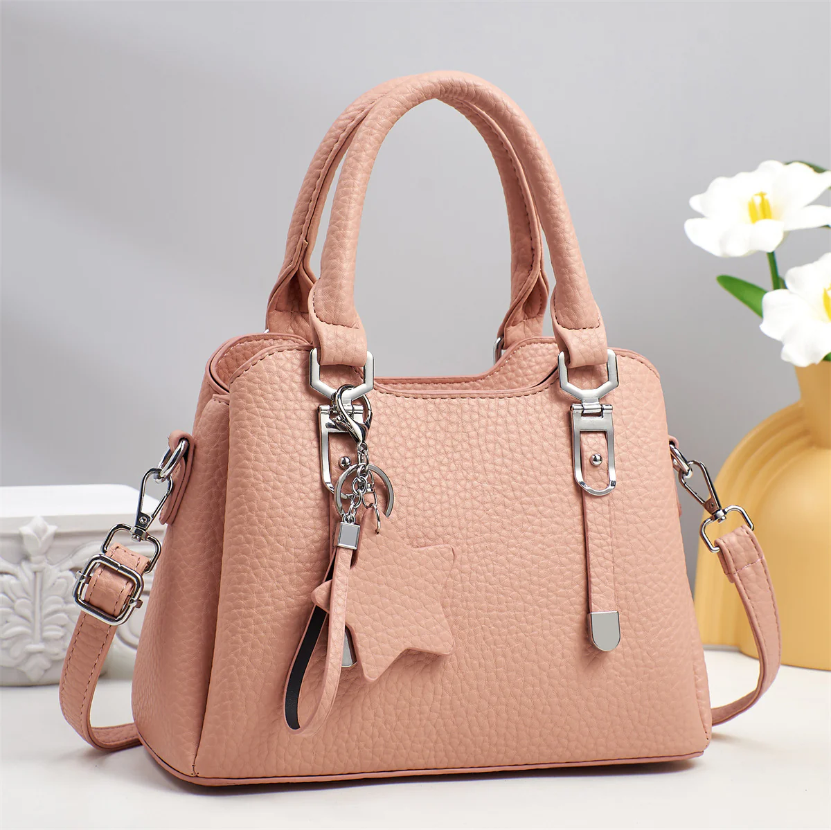 Handbag with KeyChain– Stylish Shoulder & Crossbody Bag for Women 9905-3