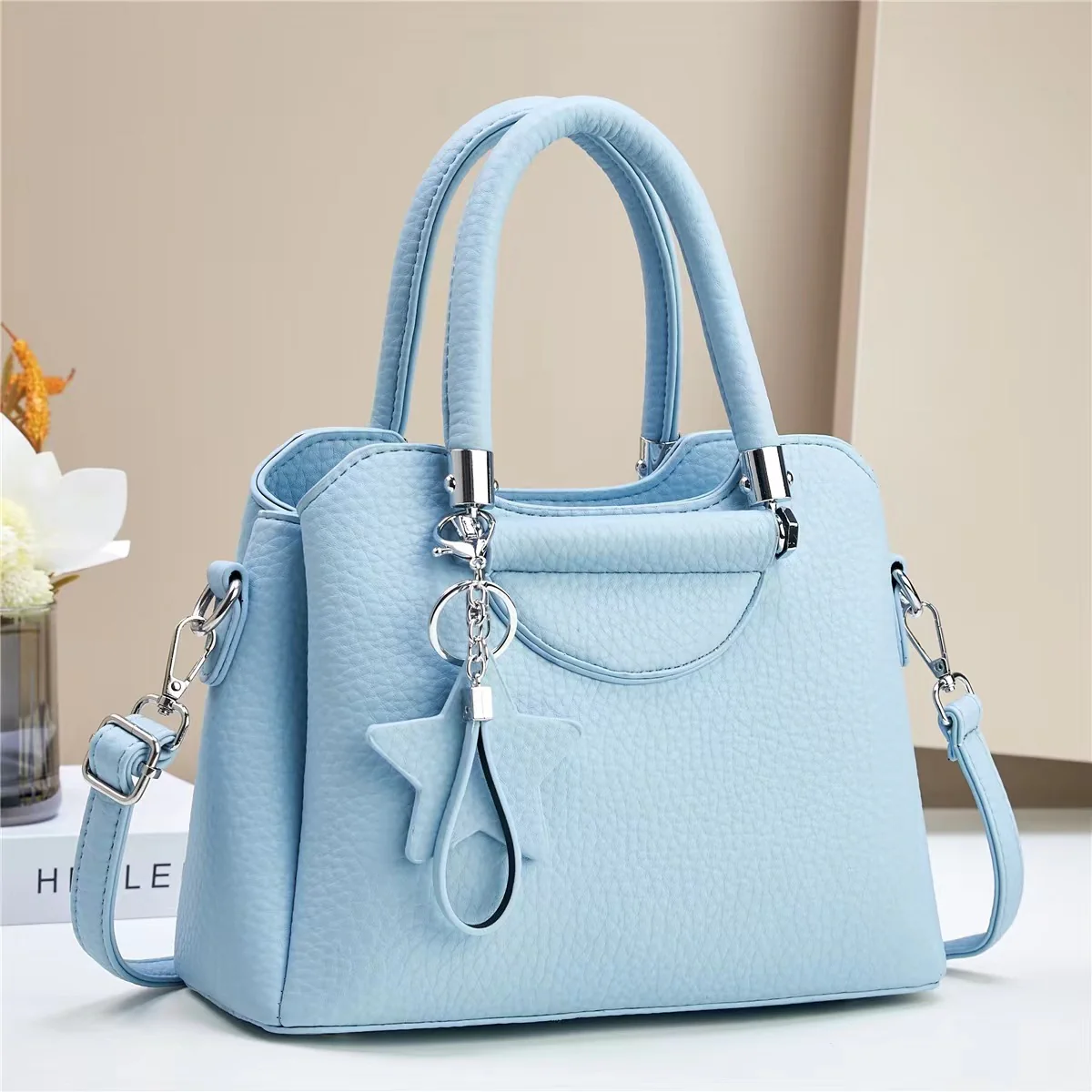 Handbag with KeyChain– Stylish Shoulder & Crossbody Bag for Women 9906-3