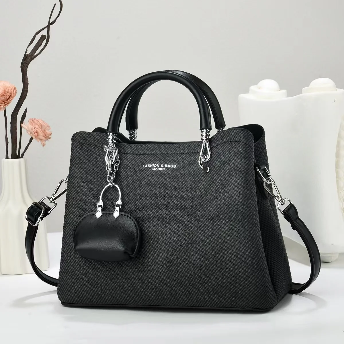 Handbag with KeyChain– Stylish Shoulder & Crossbody Bag for Women 9913-12