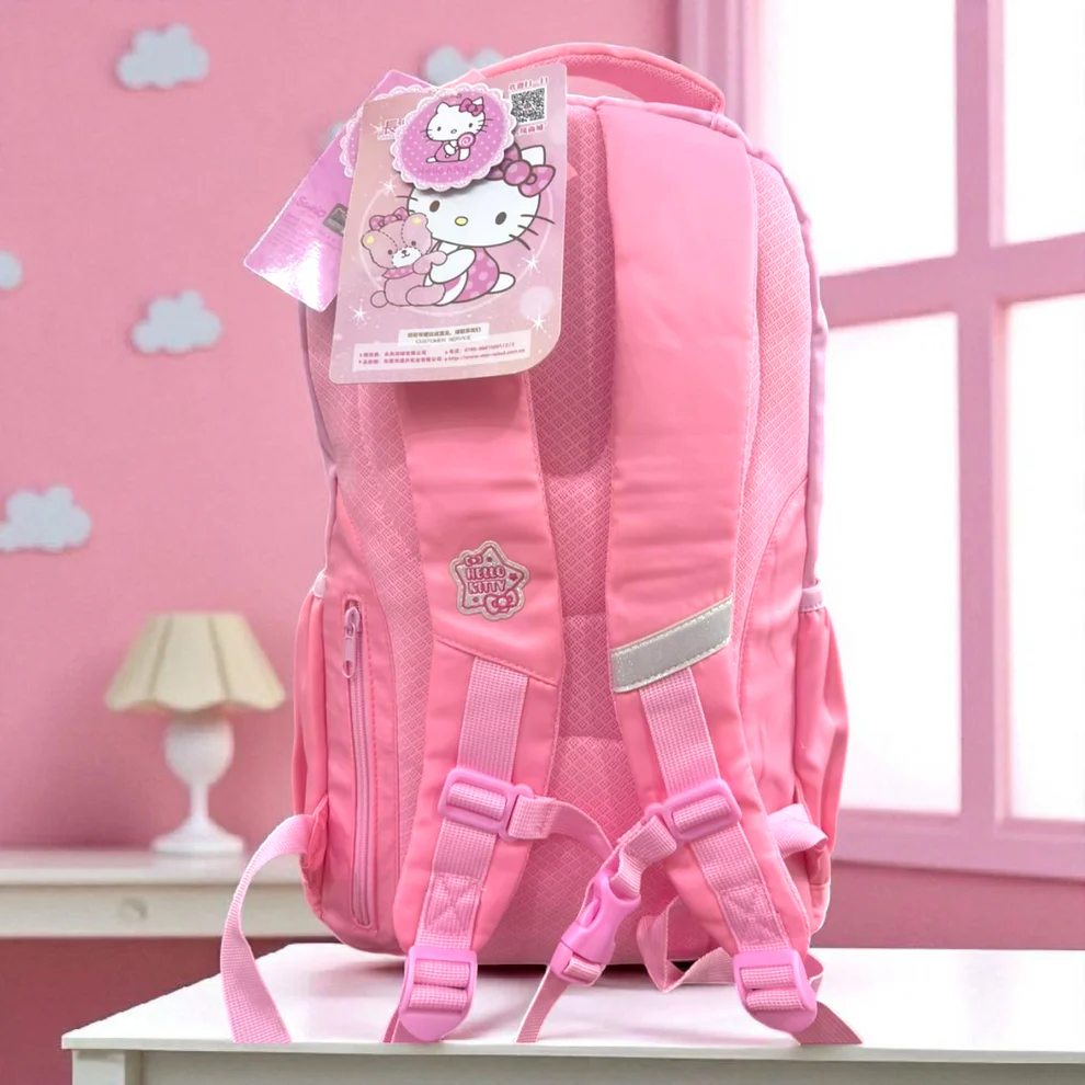 Hello Kitty Pink Backpack for Girls – Cute School Bag | Days Full of Love Edition | HD0008 ( Best For Playgroup to 3rd Class) - Image 3