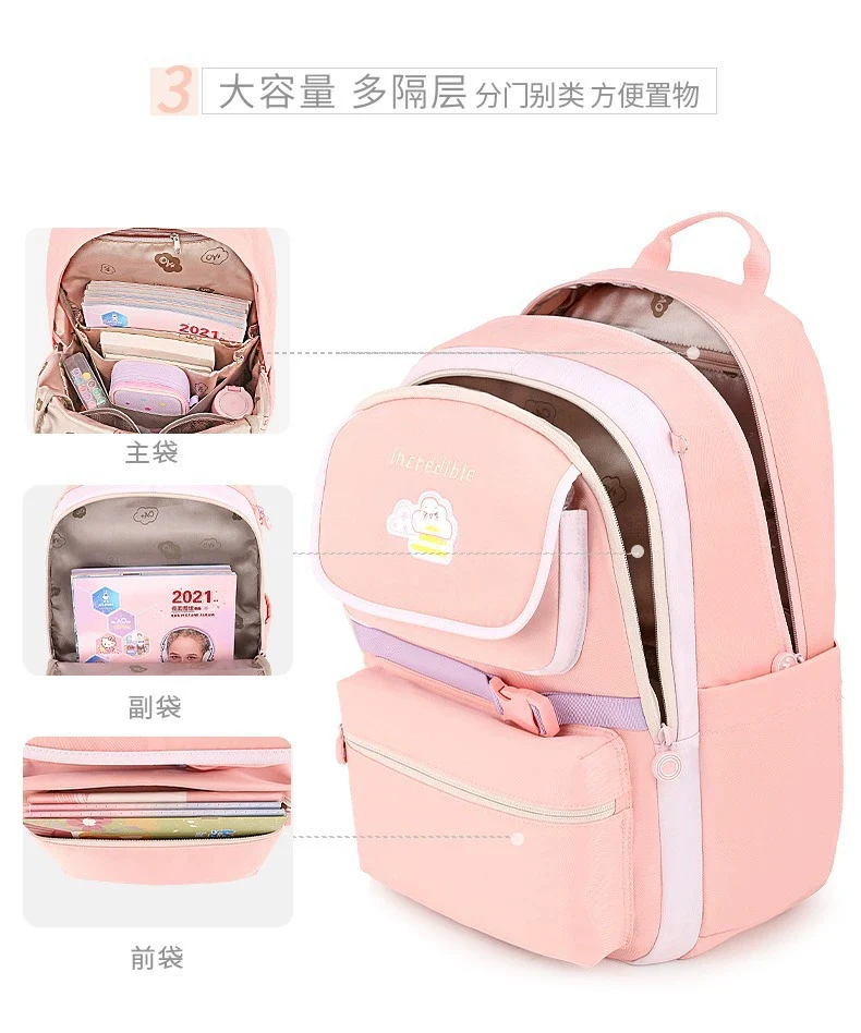 Incredible Kids School Backpack | Stylish & Spacious for Girls & Boys HD0026 ( Best For Playgroup to 3rd Class) - Image 6