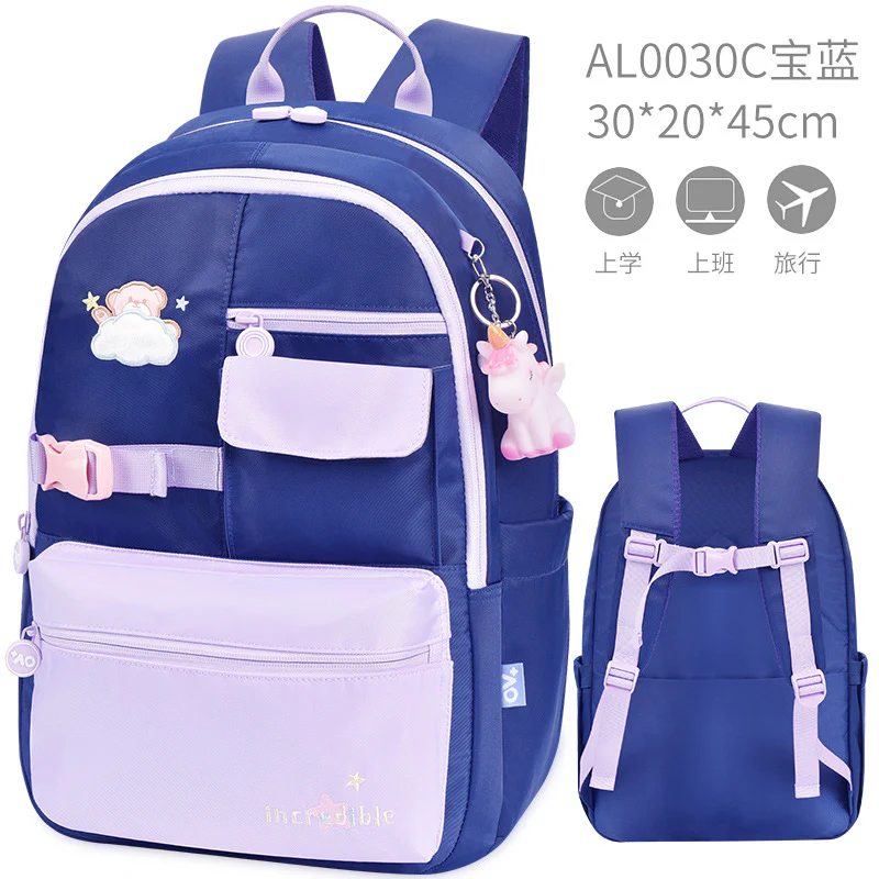 Kids' School & Sports Backpack - Cute Unicorn Design, Durable & Lightweight HD0030 ( Best For Playgroup to 3rd Class) - Image 2