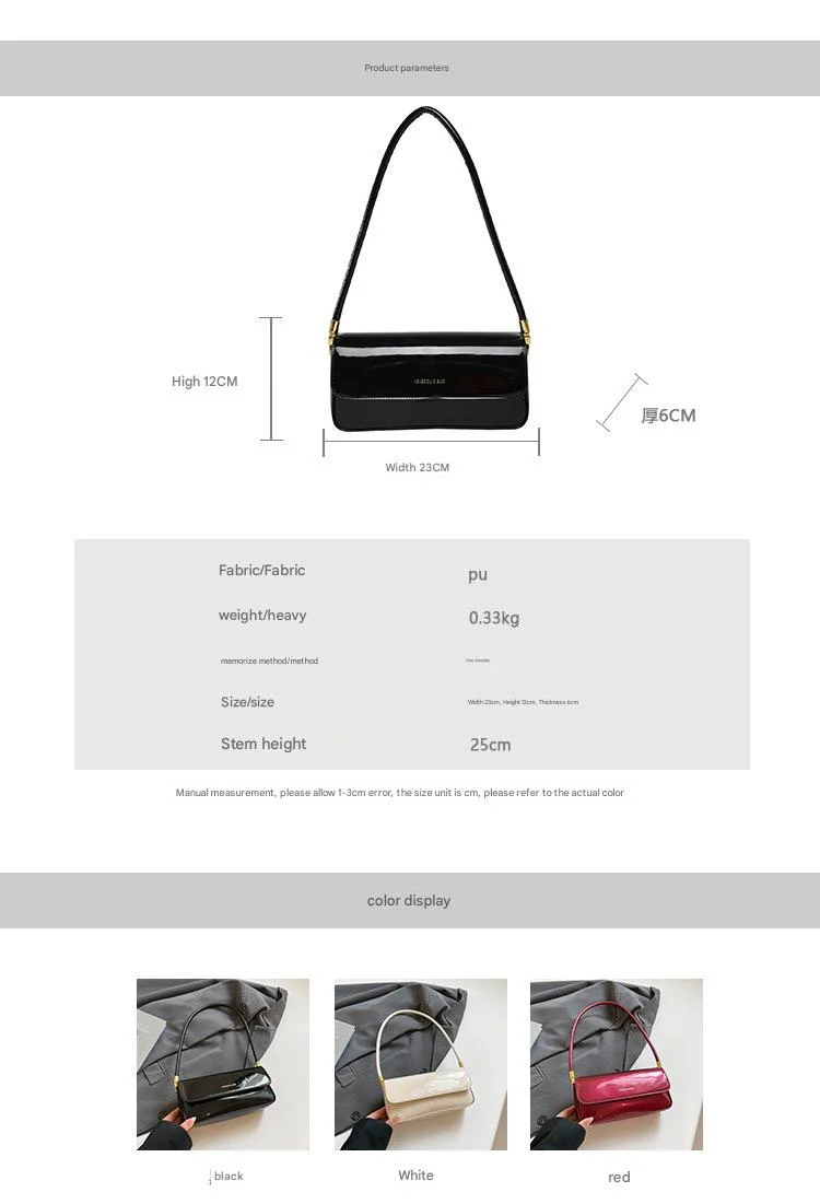 KEKEDOU & BAG Patent Leather Shoulder Bag – Elegant Mini Handbag for Women 2512 - Image 5